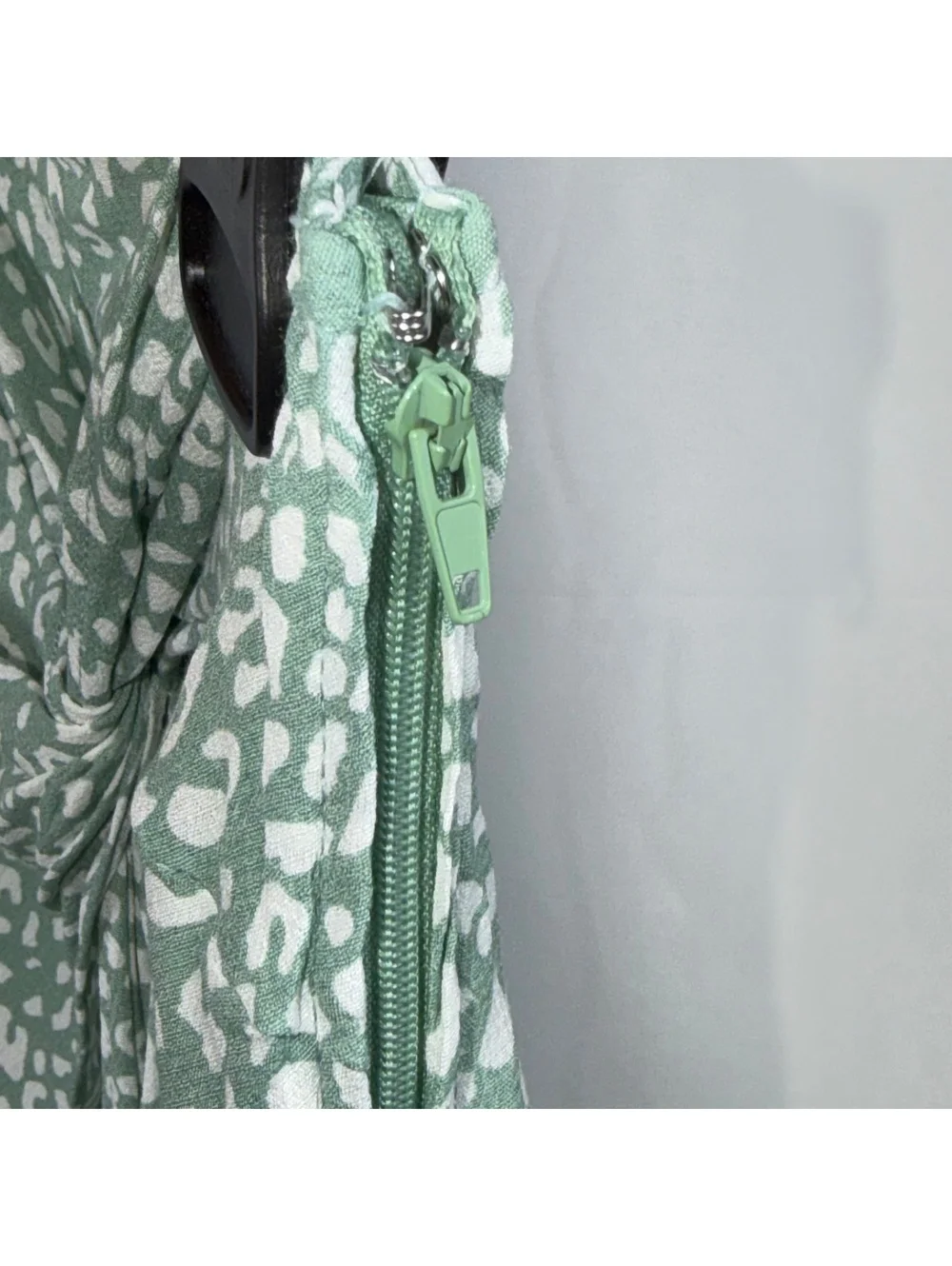 Blue Rain Women’s Small Sage Green Animal Print Wrap Maxi Skirt High Slit